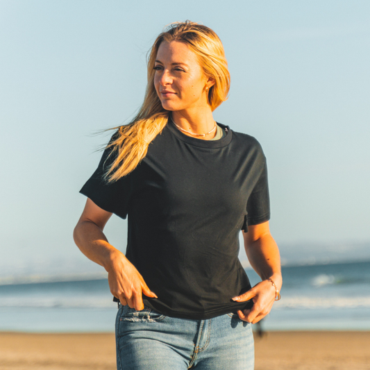 Women's Boxy Crew Tee | Black