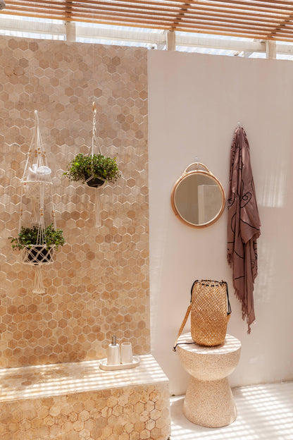 Faces Tapestry: Vintage Olive