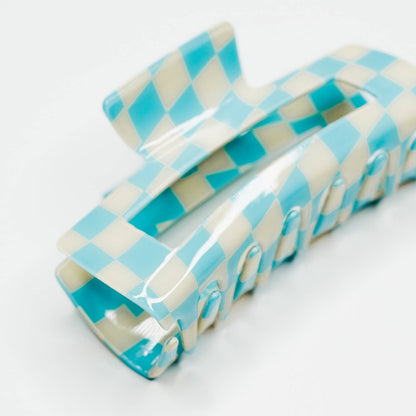 Red, White & Blue Checkered Hair Clips