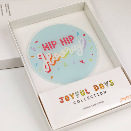 Hip Hip Hooray Acrylic Cake Topper