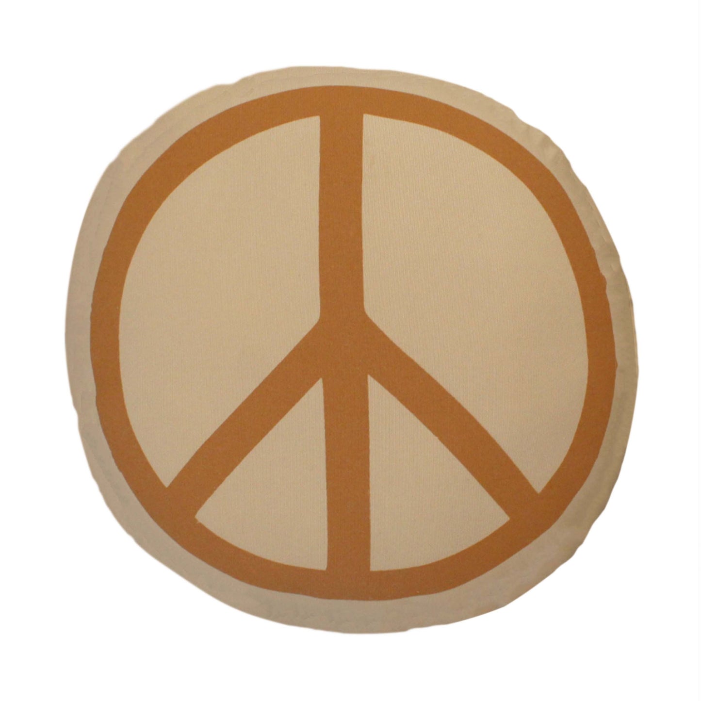 Peace Sign Canvas Pillow - Peach