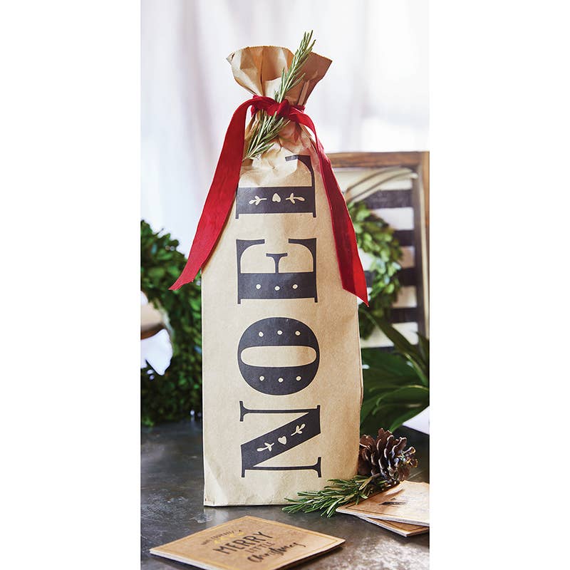 Holiday Paper Wine Bags