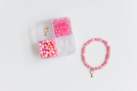 Mini Heart Key Bracelet Craft Kit