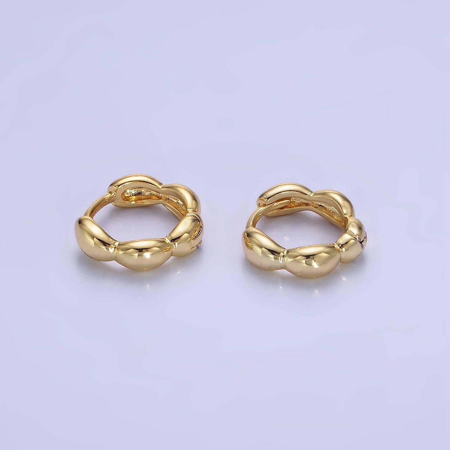 14K Gold Filled Bubble Huggie Earrings