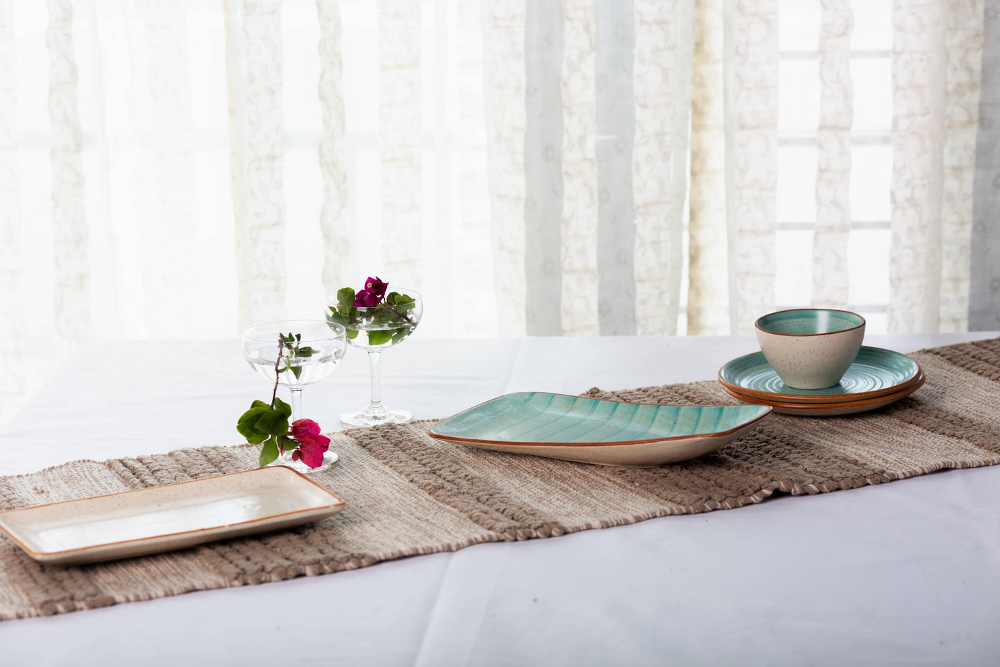 Brown & Beige Table Runner
