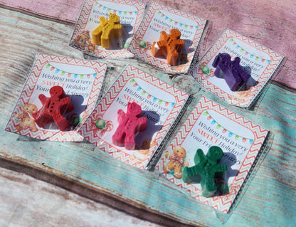 Gingerbread Crayons with Holiday Card