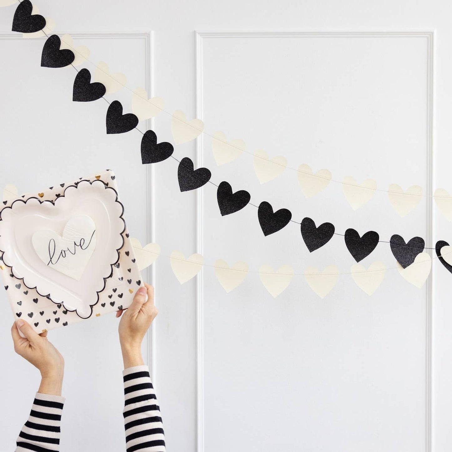 Glitter Heart Banner Set