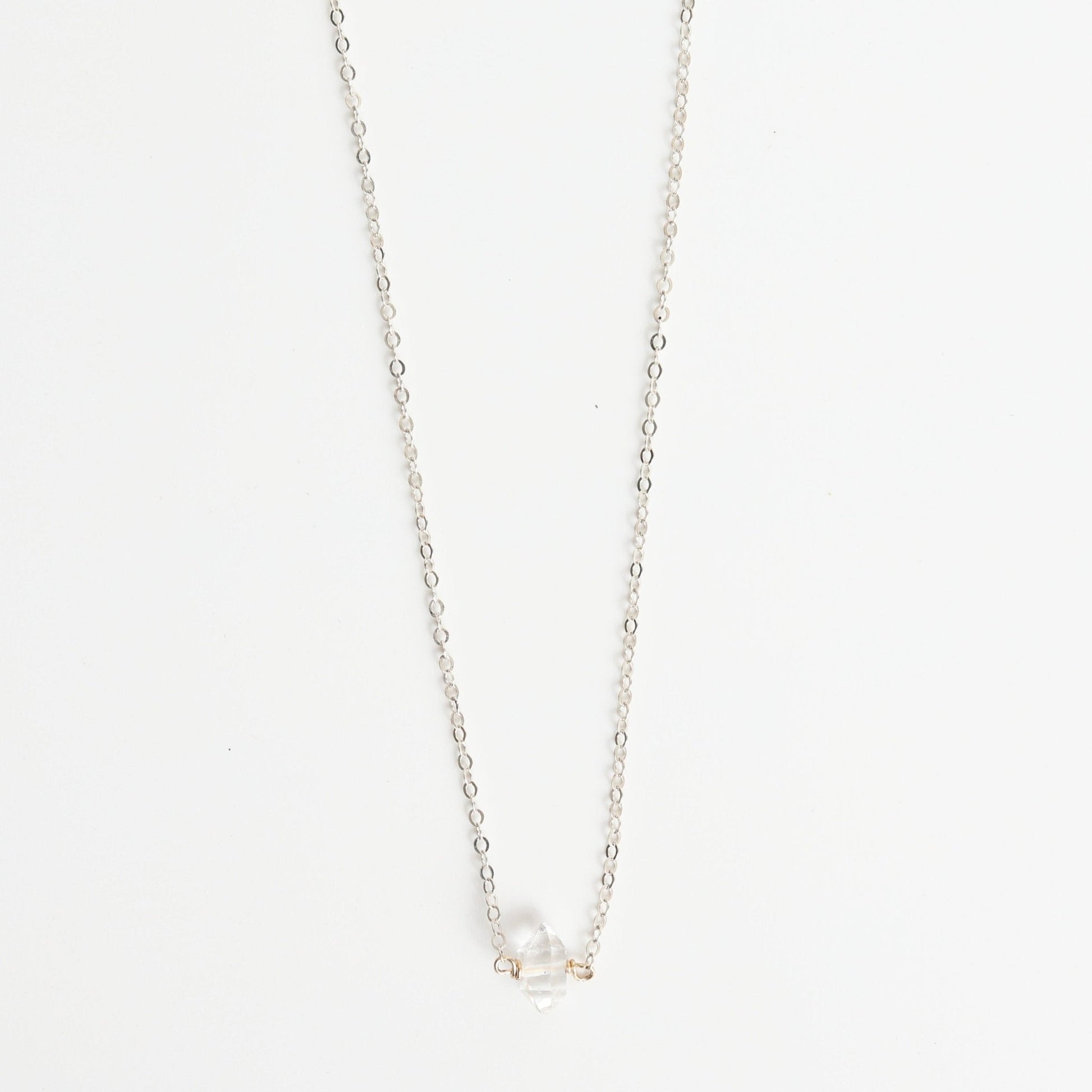 Herkimer Diamond Choker - Chocolate and Steel