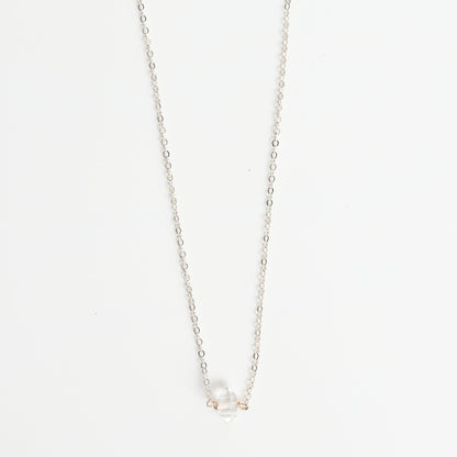 Herkimer Diamond Choker - Chocolate and Steel