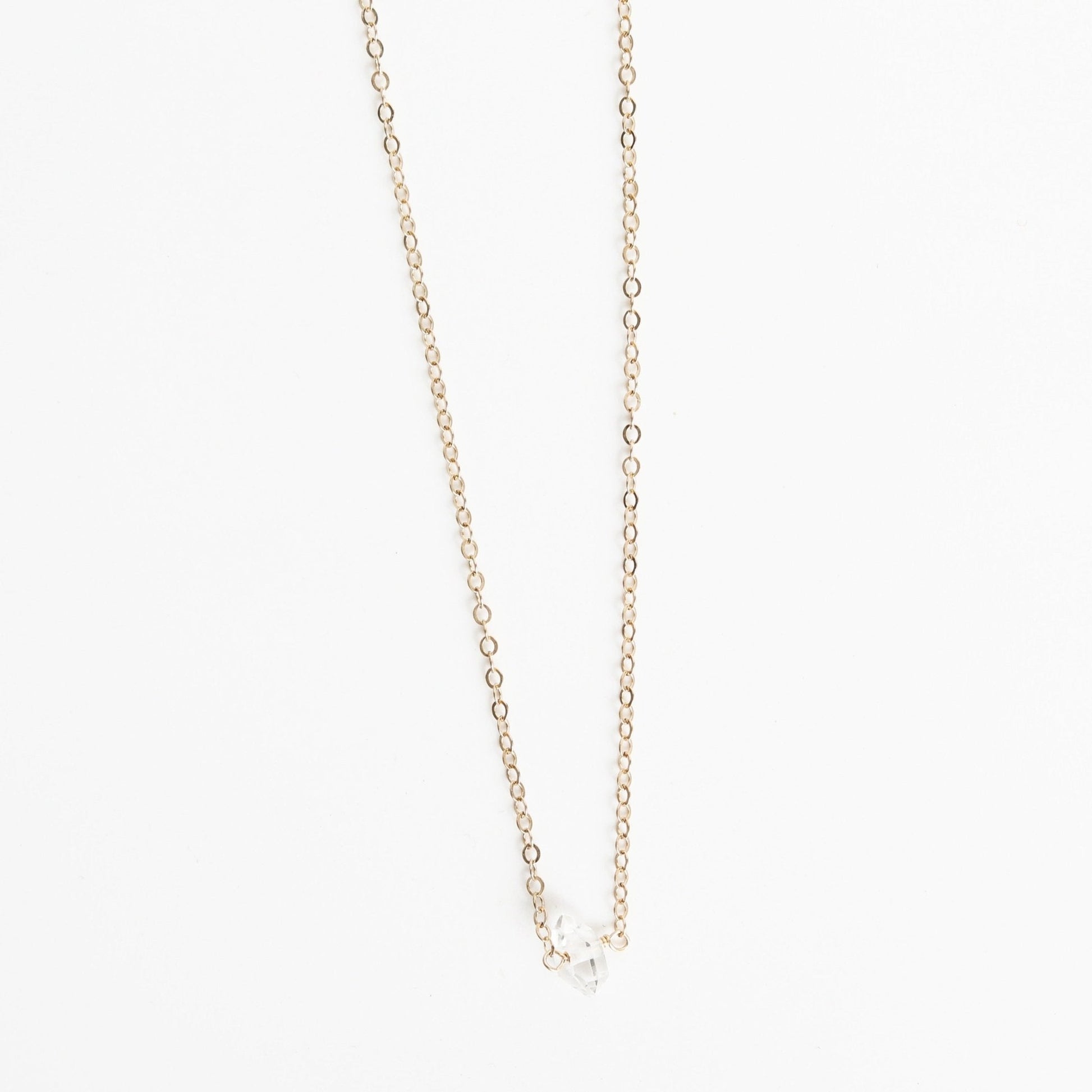 Herkimer Diamond Choker - Chocolate and Steel