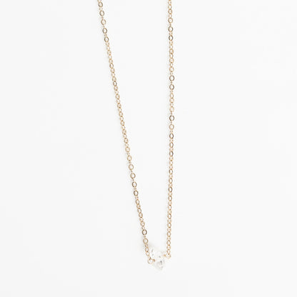 Herkimer Diamond Choker - Chocolate and Steel