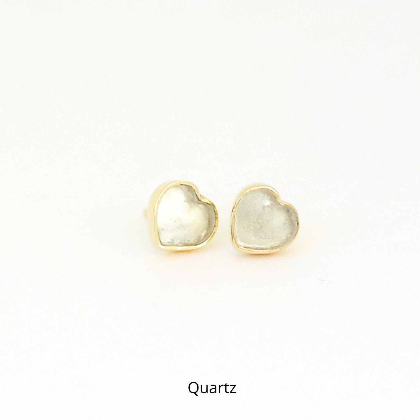 Mia Gemstone Heart Stud Earrings