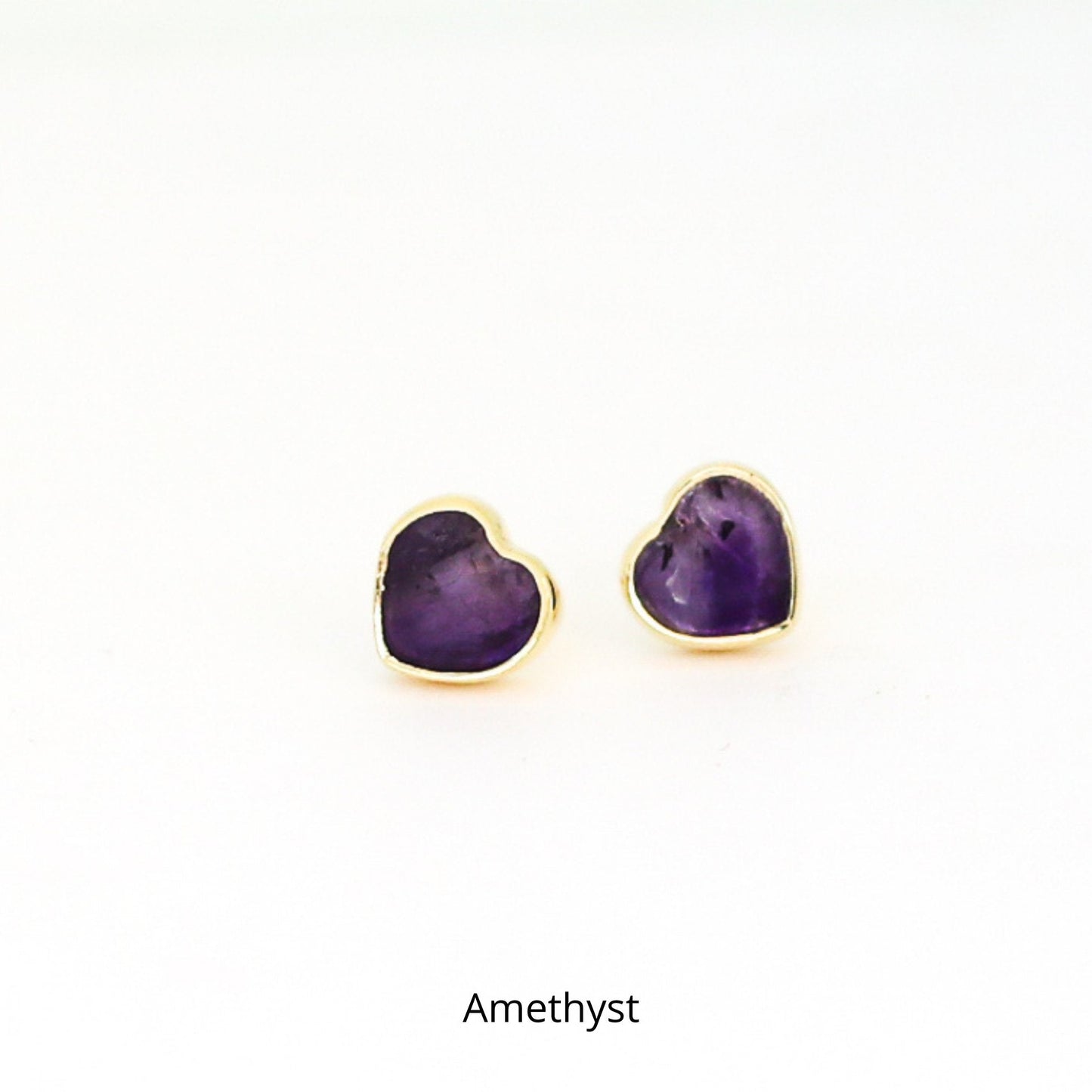 Mia Gemstone Heart Stud Earrings