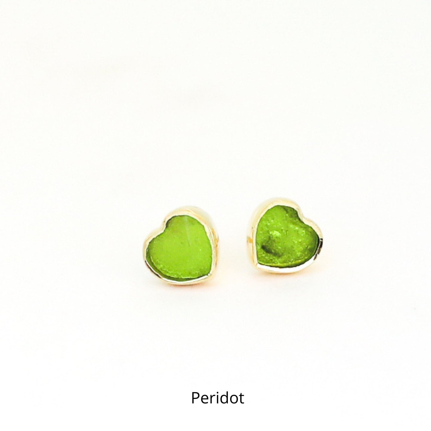 Mia Gemstone Heart Stud Earrings