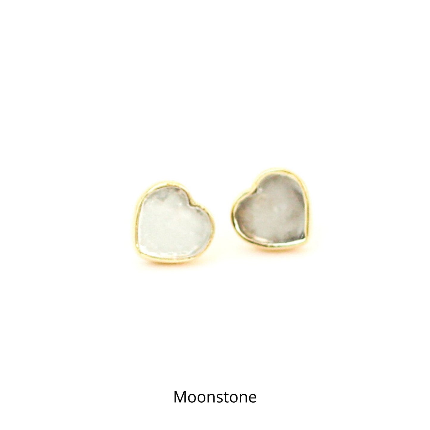 Mia Gemstone Heart Stud Earrings