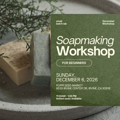 Holiday Cold Process Soapmaking Workshop - Sunday, December 6
