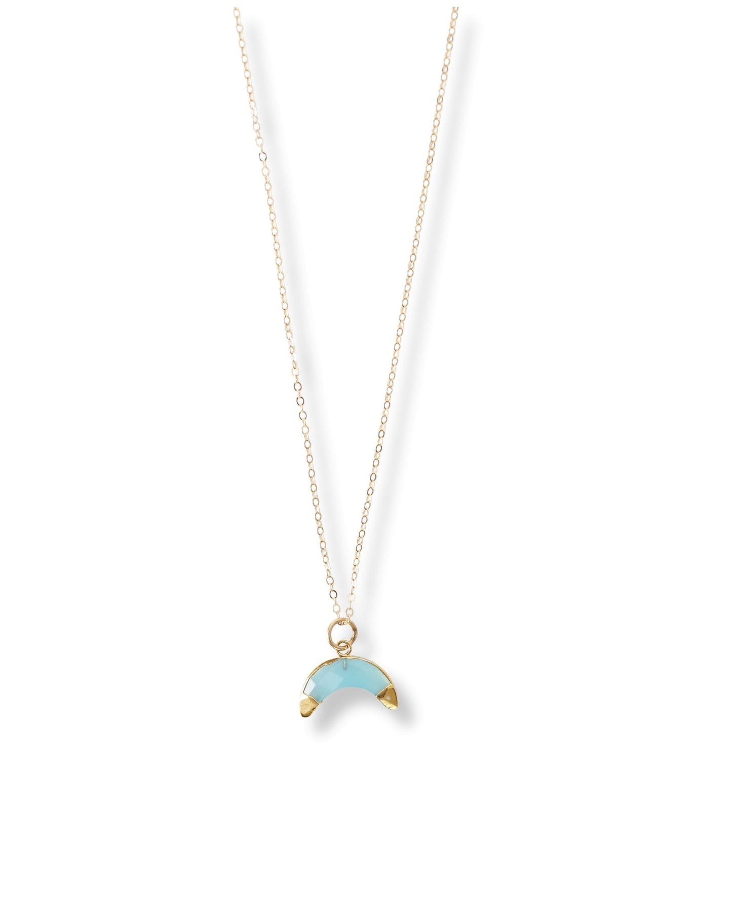 Starry Moon Necklace - Chocolate and Steel