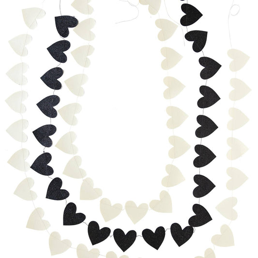 Glitter Heart Banner Set
