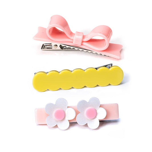 Three Combo Flowers Hair Clips