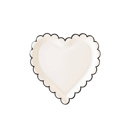 Scalloped Heart Paper Plates