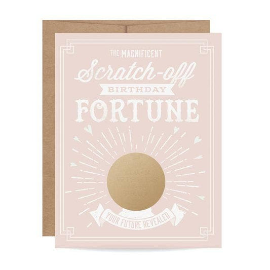 Scratch-Off Fortune Pink Birthday Card