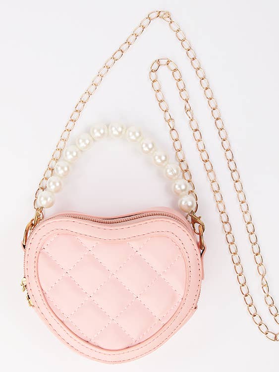 Quilted Heart Purse Pink