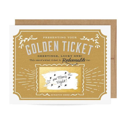 Scratch-Off Golden Ticket Birthday Card
