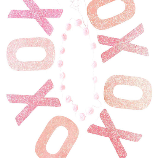 XOXO Glitter Banner Set