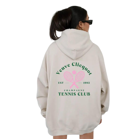 Champagne Club Tennis Hooded Sweatshirt