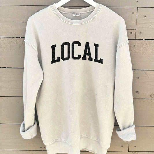 Local Women's Mineral Washed Graphic Sweatshirt