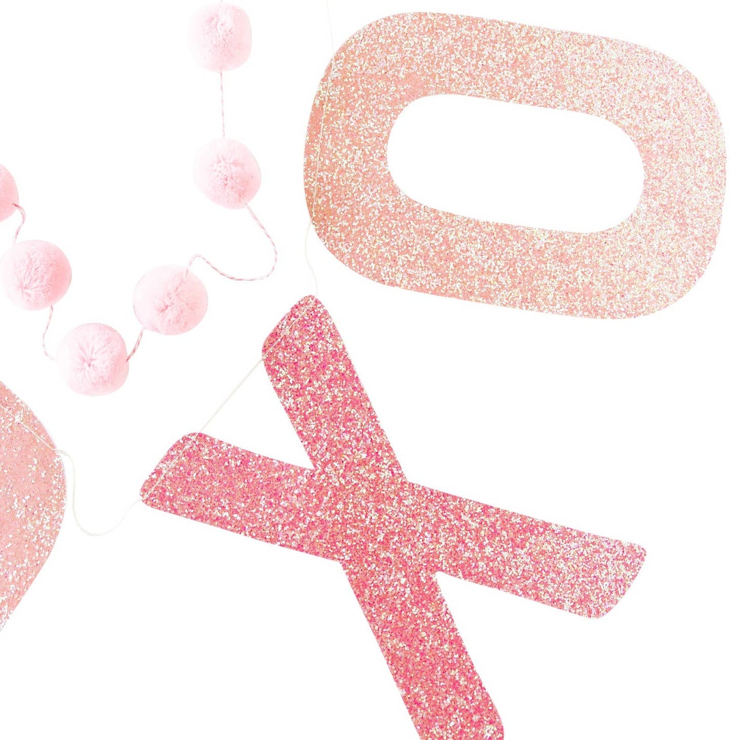 XOXO Glitter Banner Set