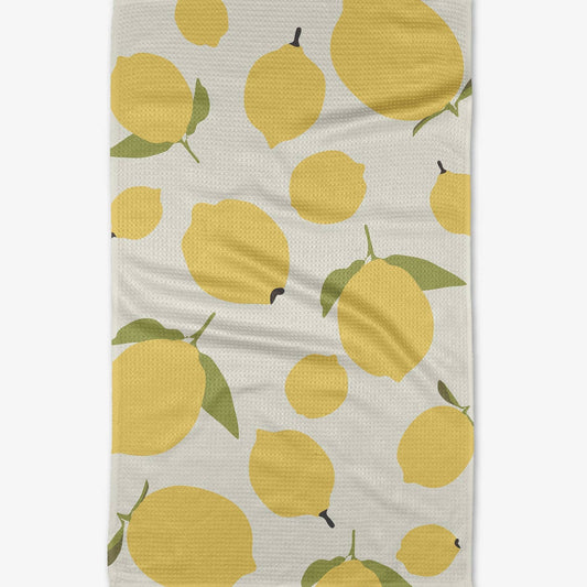 Geometry Sunny Lemons Kitchen Towel