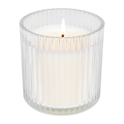 Sweet Water Decor Spa Day 11 oz Soy Candle, Fluted Ribbed Jar