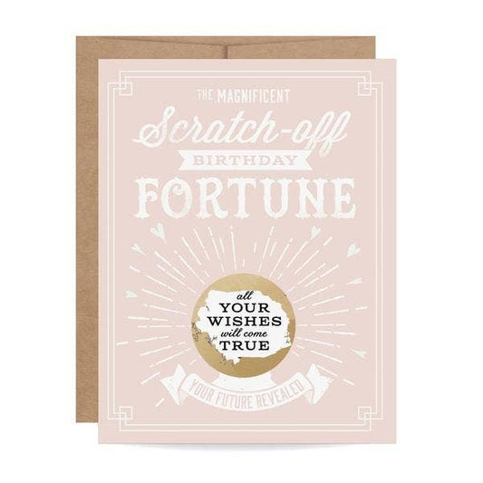 Scratch-Off Fortune Pink Birthday Card