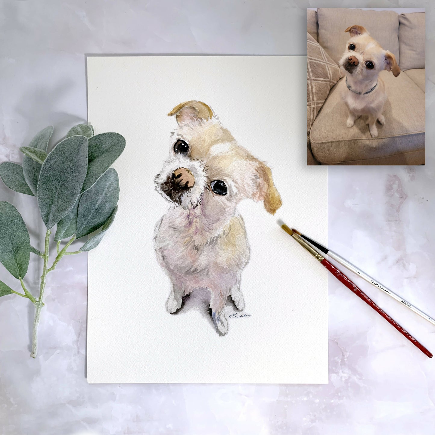 Custom Pet Portrait - Watercolor (Voucher)