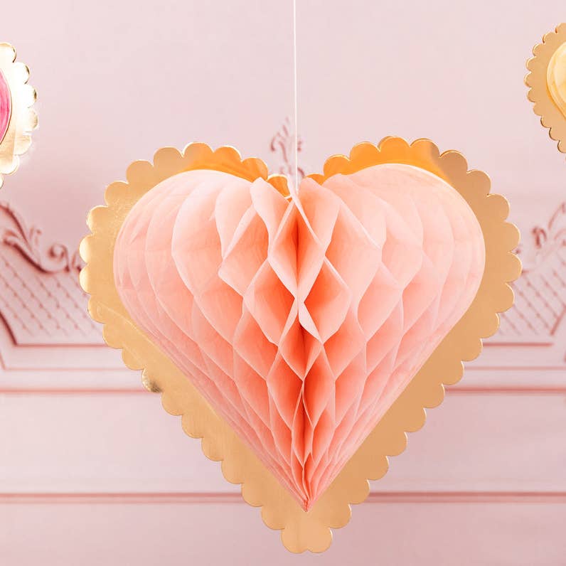 Secret Admirer Honeycomb Hanging Hearts